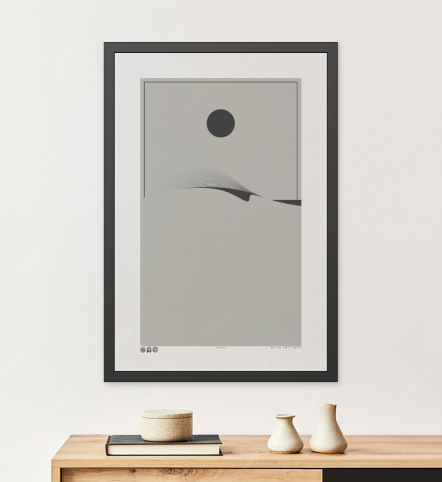 Peel 2 - Stone - Framed Print
