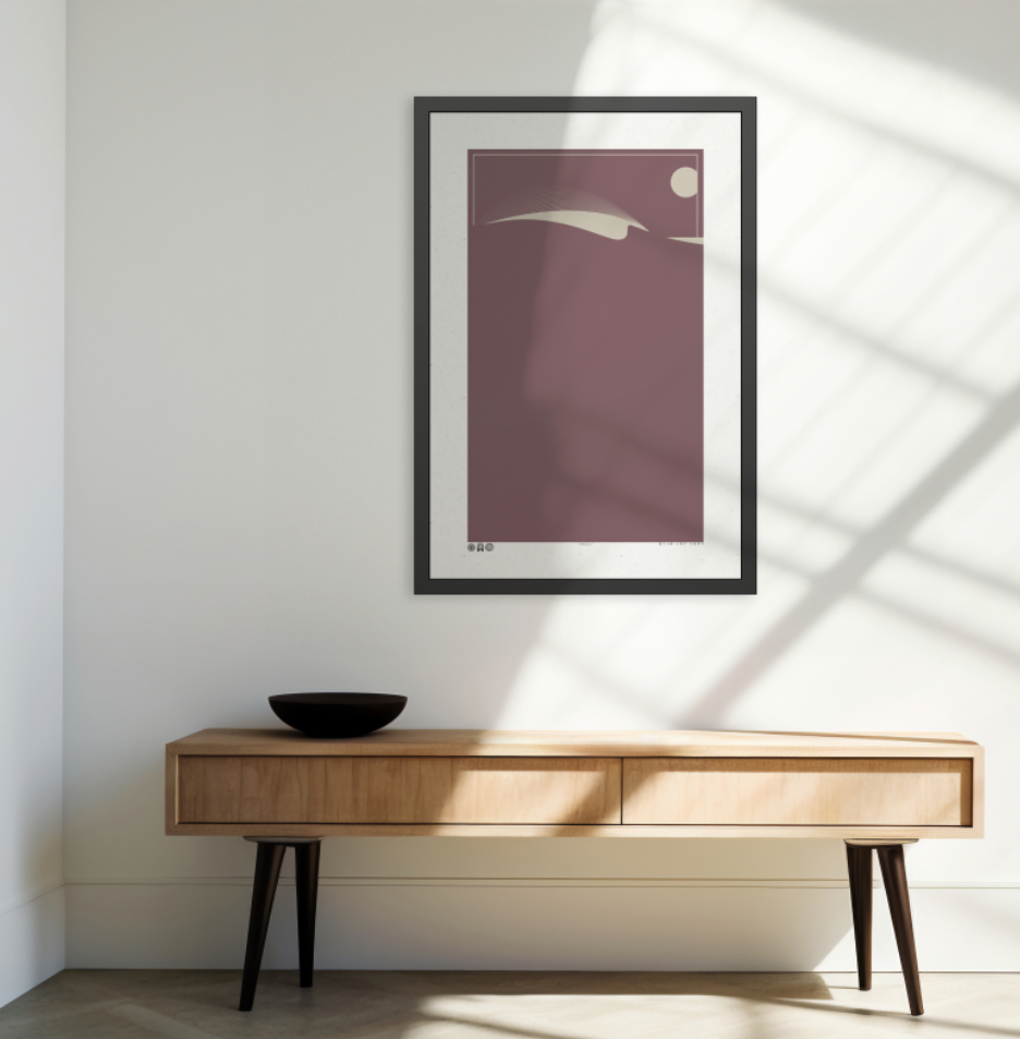 Peel - Merlot - Framed Print