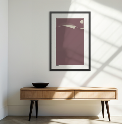 Peel - Merlot - Framed Print