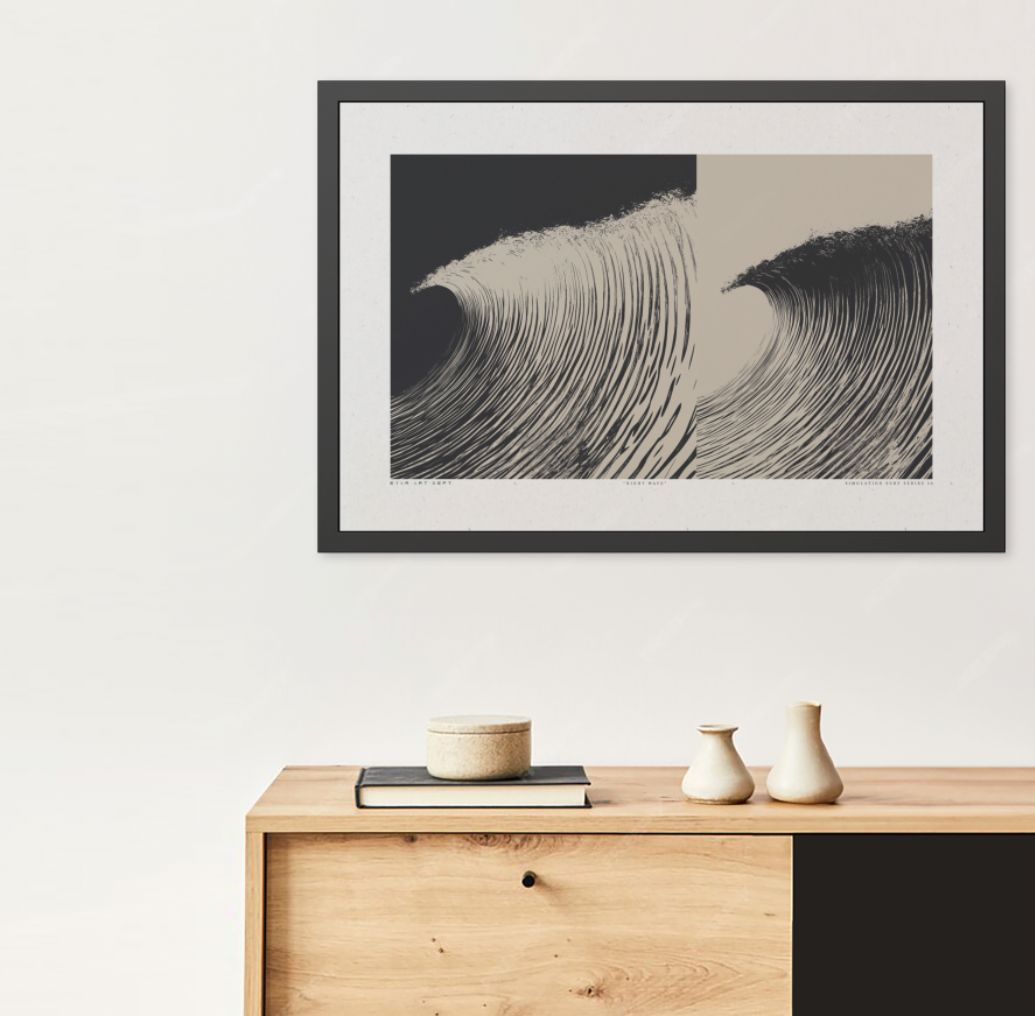 Night Wave 5 - Dusk - Framed Print