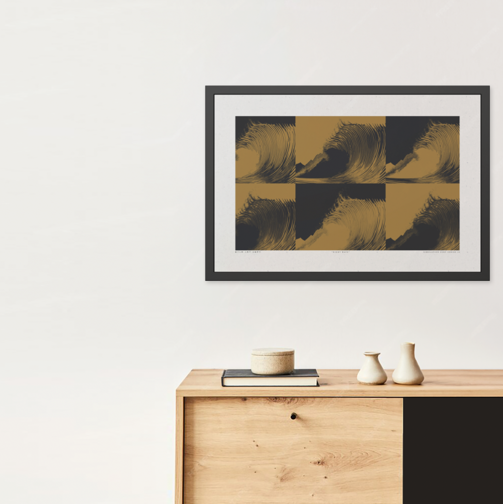 Night Wave 3 - Purple Haze - Framed Print