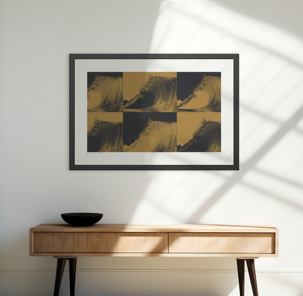 Night Wave 3 - Purple Haze - Framed Print