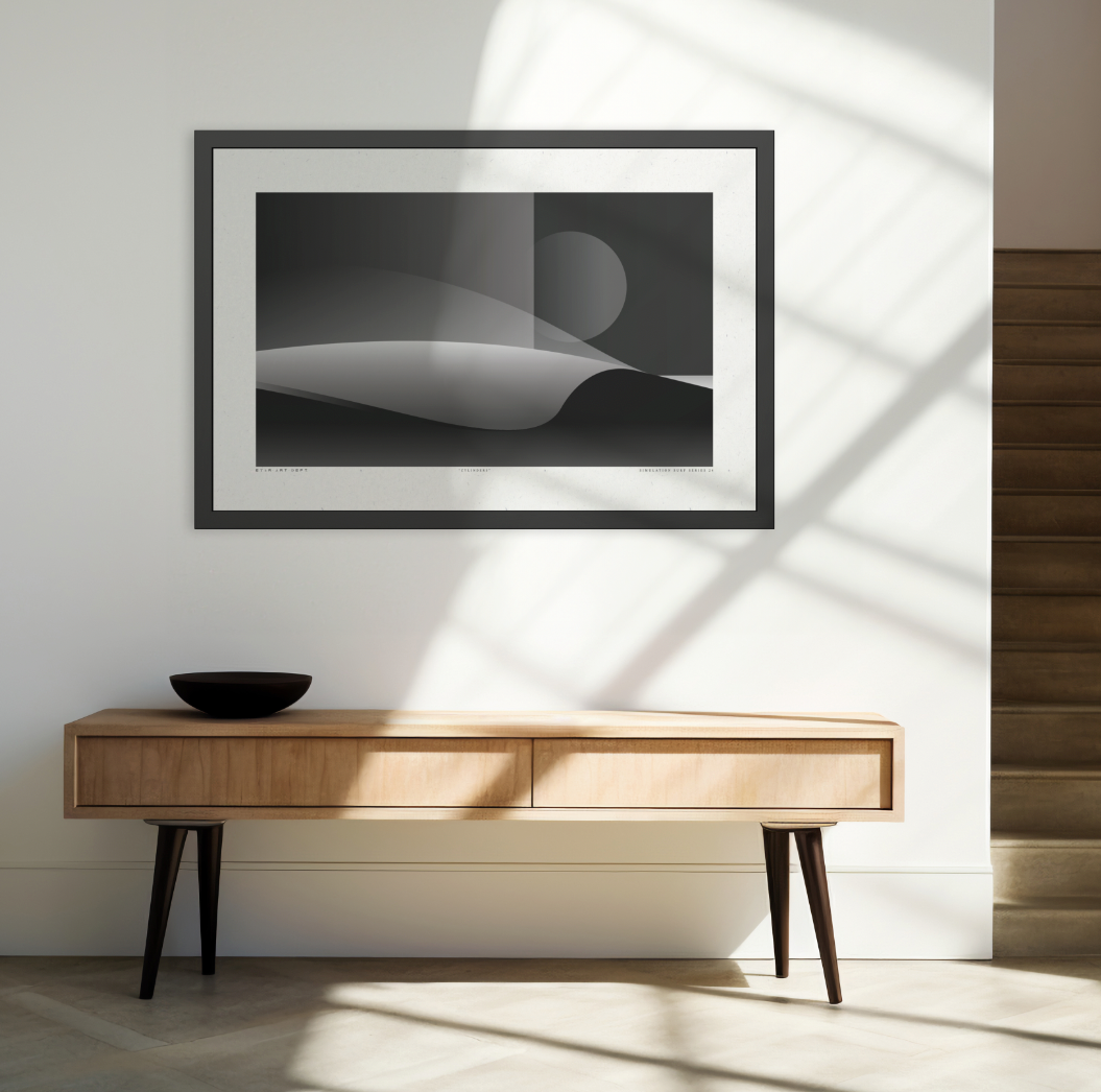 Cylinders - Night - Framed Print