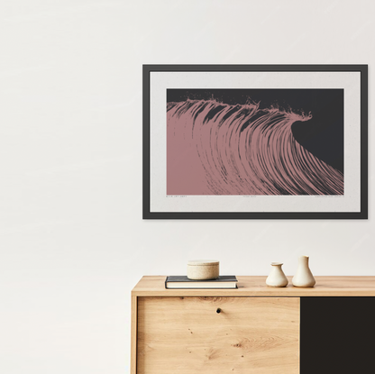 Night Wave - Rose - Framed Print