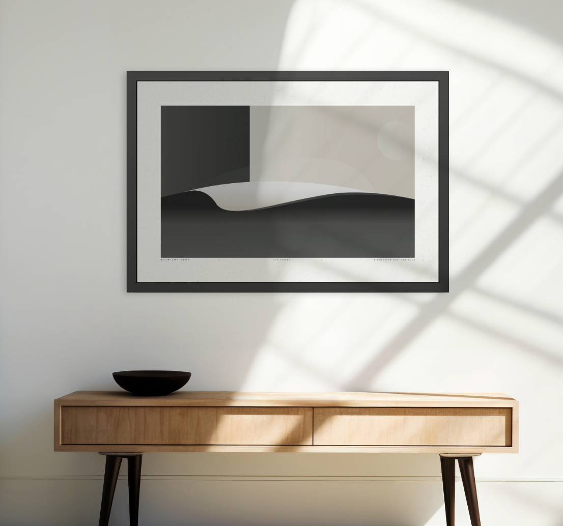 Cylinders 2 - Night - Framed Print