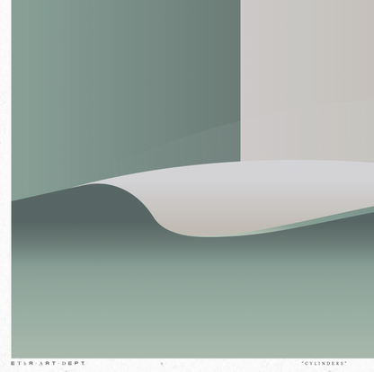 Cylinders 2 - Foam - Framed Print