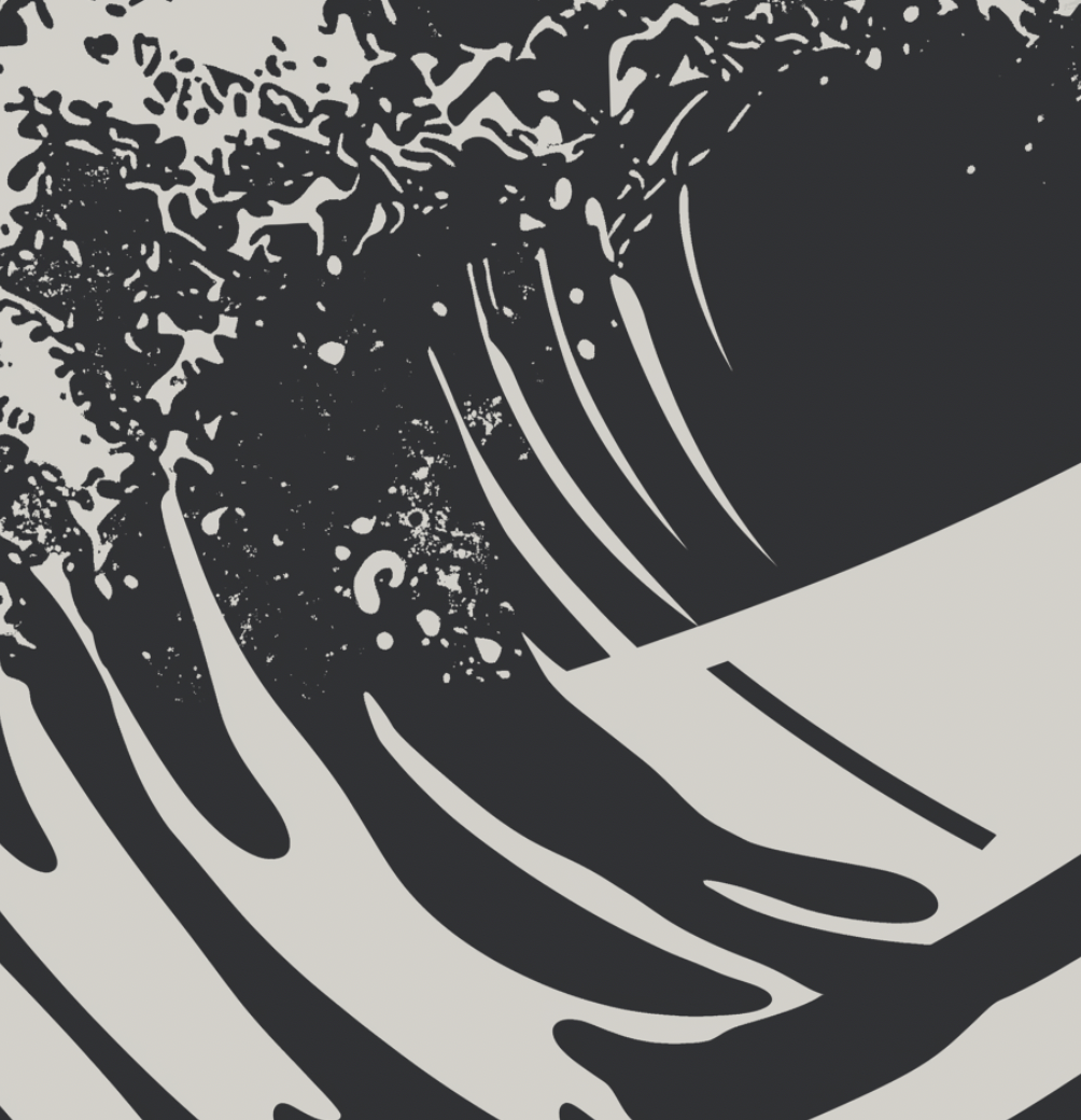 Turmoil - Black & White - Framed Canvas