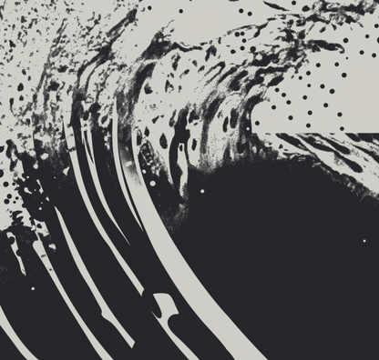 Turmoil 2 - Black & White - Framed Canvas
