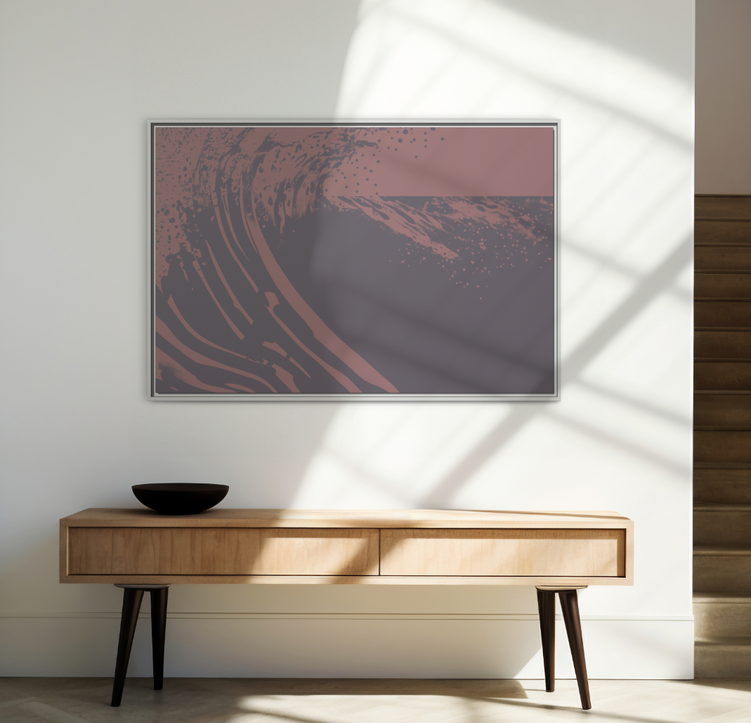 Turmoil 2 - Dusk - Framed Canvas