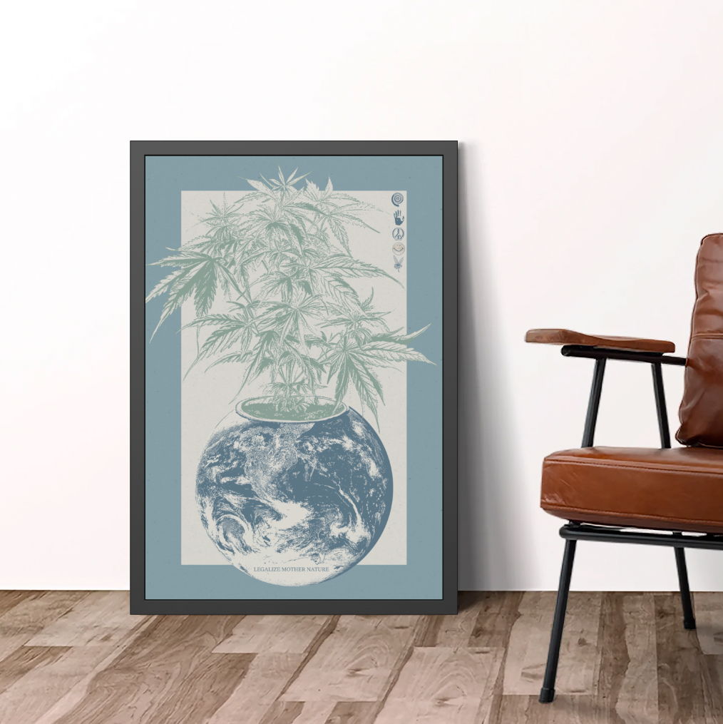 Legalize Nature - Haze Blue - Framed Print