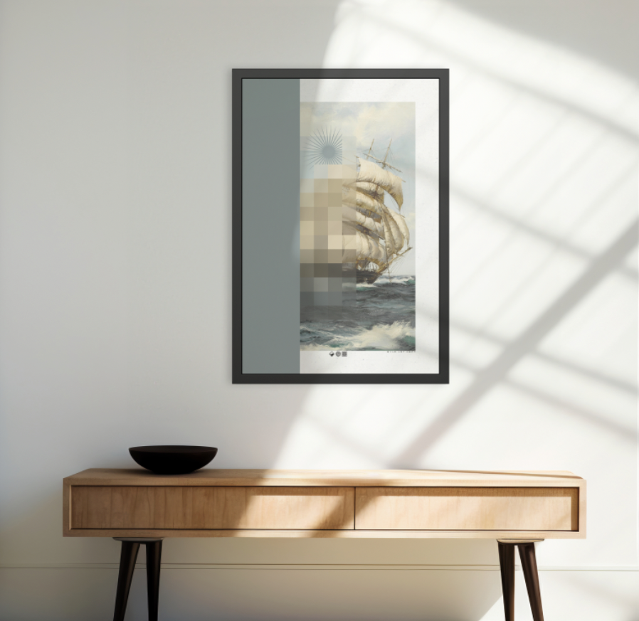 High Seas - MDRN ANTQ - Framed Print