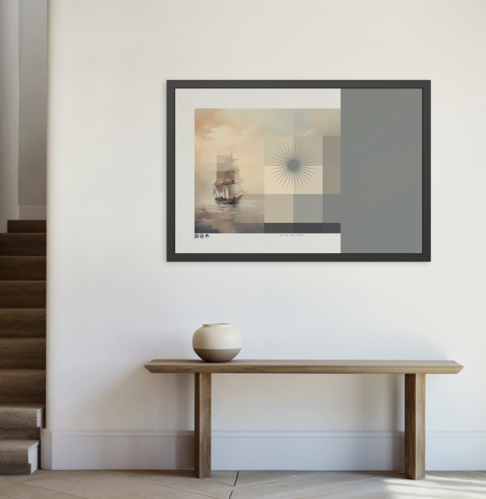 Calm Seas - MDRN ANTQ - Framed Print