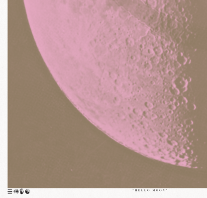 Hello Moon - Pink - Framed Print