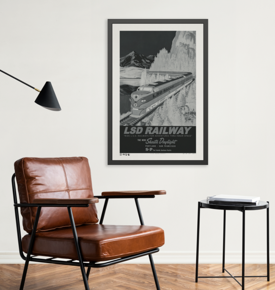 Rails - L.S.D. Travel - Night - Framed Print