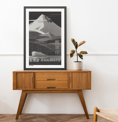 Railways - L.S.D. Travel - Night - Framed Print