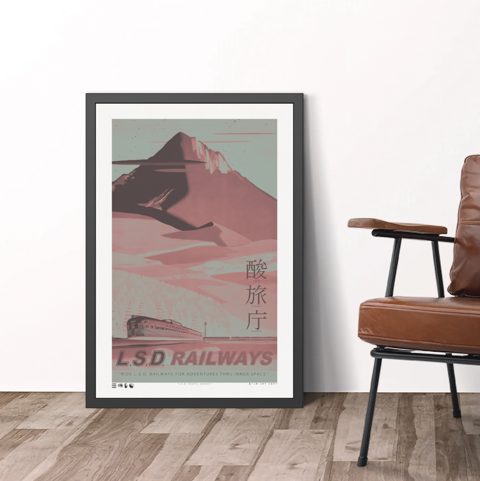 Railways - L.S.D. Travel - Haze - Framed Print
