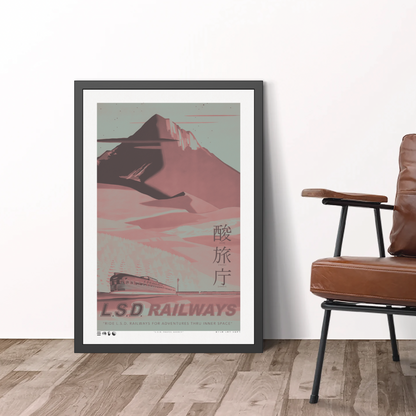 Railways - L.S.D. Travel - Haze - Framed Print
