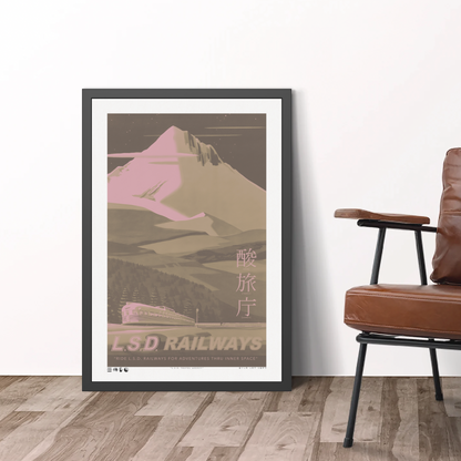Railways - L.S.D. Travel - Earth - Framed Print
