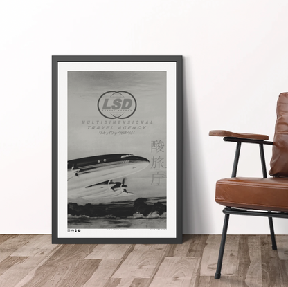 Take A Trip - L.S.D. Travel - Stone - Framed Print