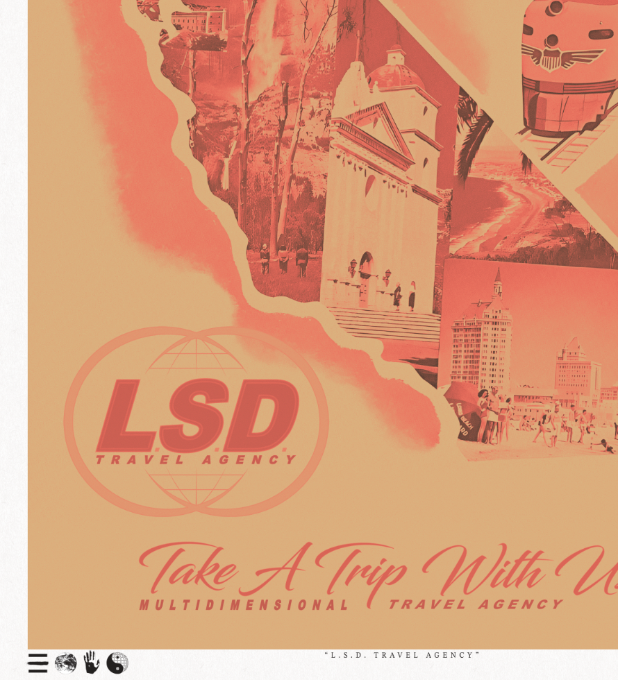 California - L.S.D. Travel - Sunny - Framed Print