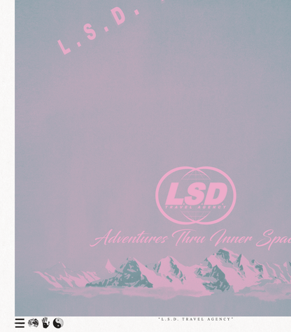 Faded - L.S.D. Travel - Blue Haze - Framed Print