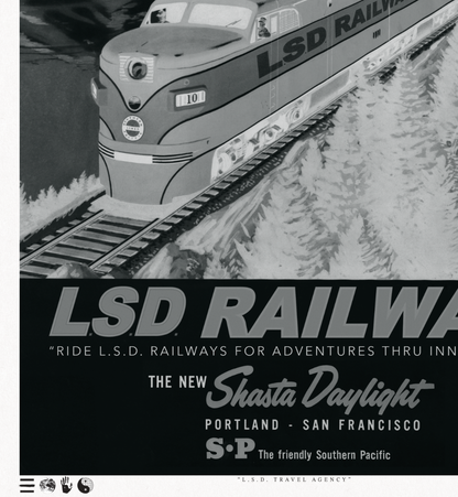 Rails - L.S.D. Travel - Night - Framed Print