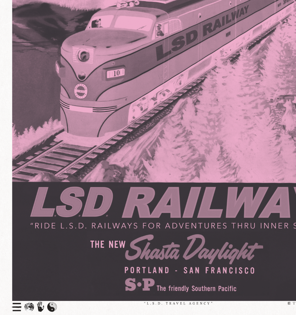 Rails - L.S.D. Travel - Pink - Framed Print
