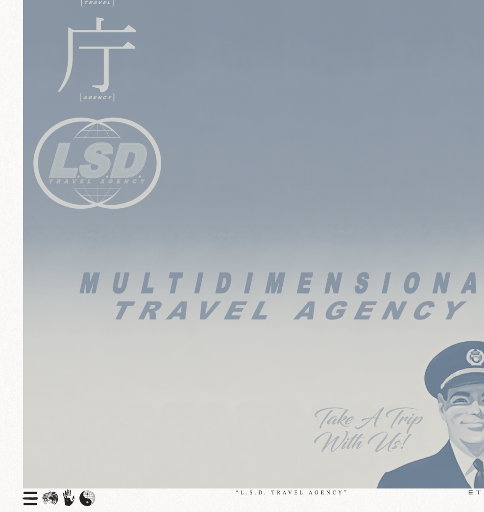 Multi Dimension - L.S.D. Travel - Blue Haze - Framed Print