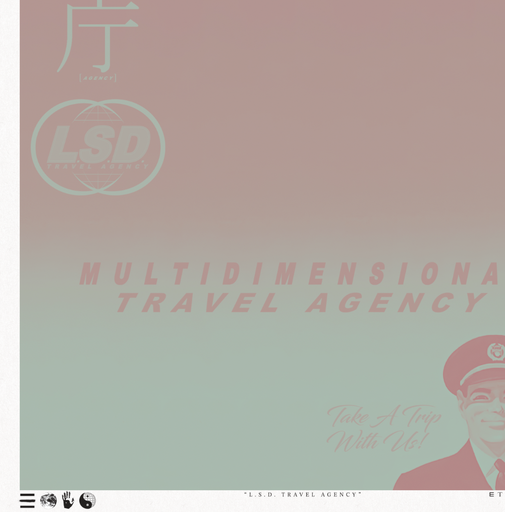Multi Dimension - L.S.D. Travel - Haze - Framed Print