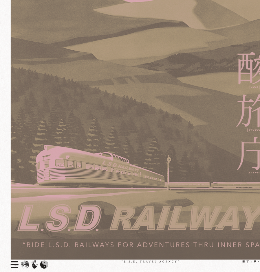 Railways - L.S.D. Travel - Earth - Framed Print