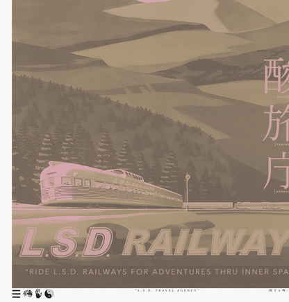 Railways - L.S.D. Travel - Earth - Framed Print