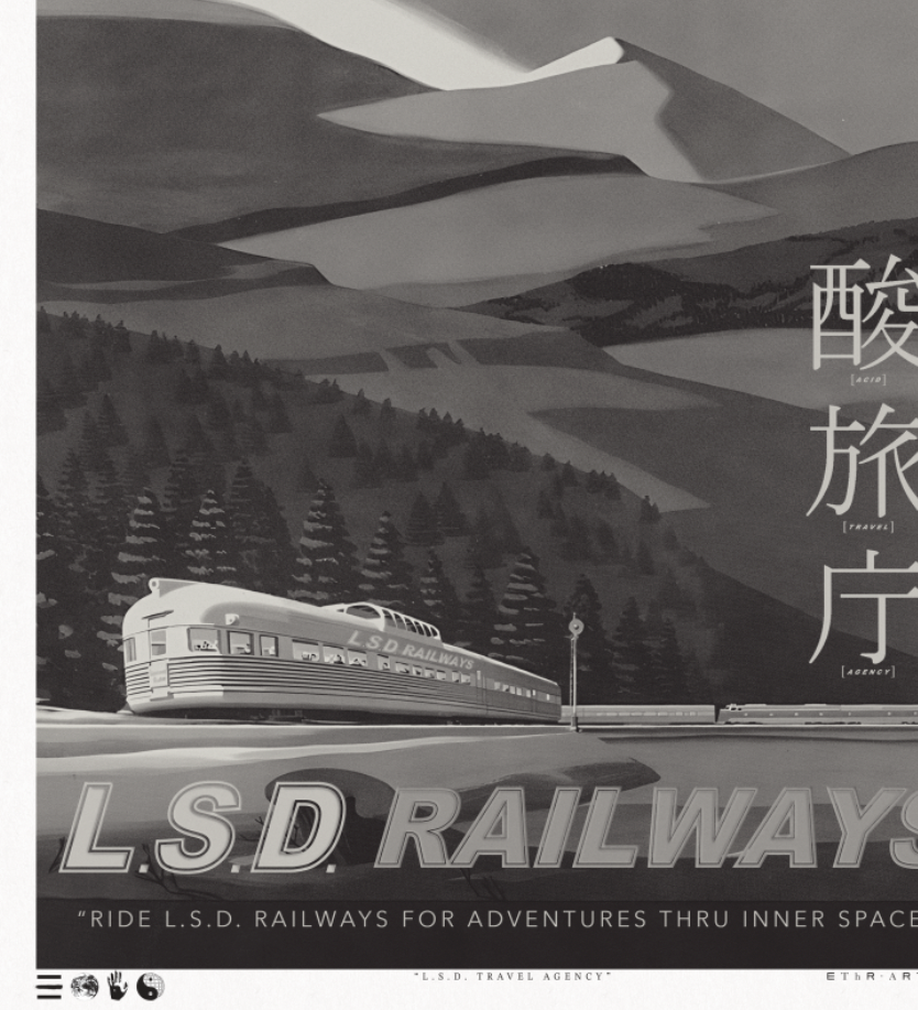 Railways - L.S.D. Travel - Night - Framed Print