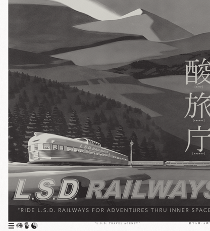 Railways - L.S.D. Travel - Night - Framed Print