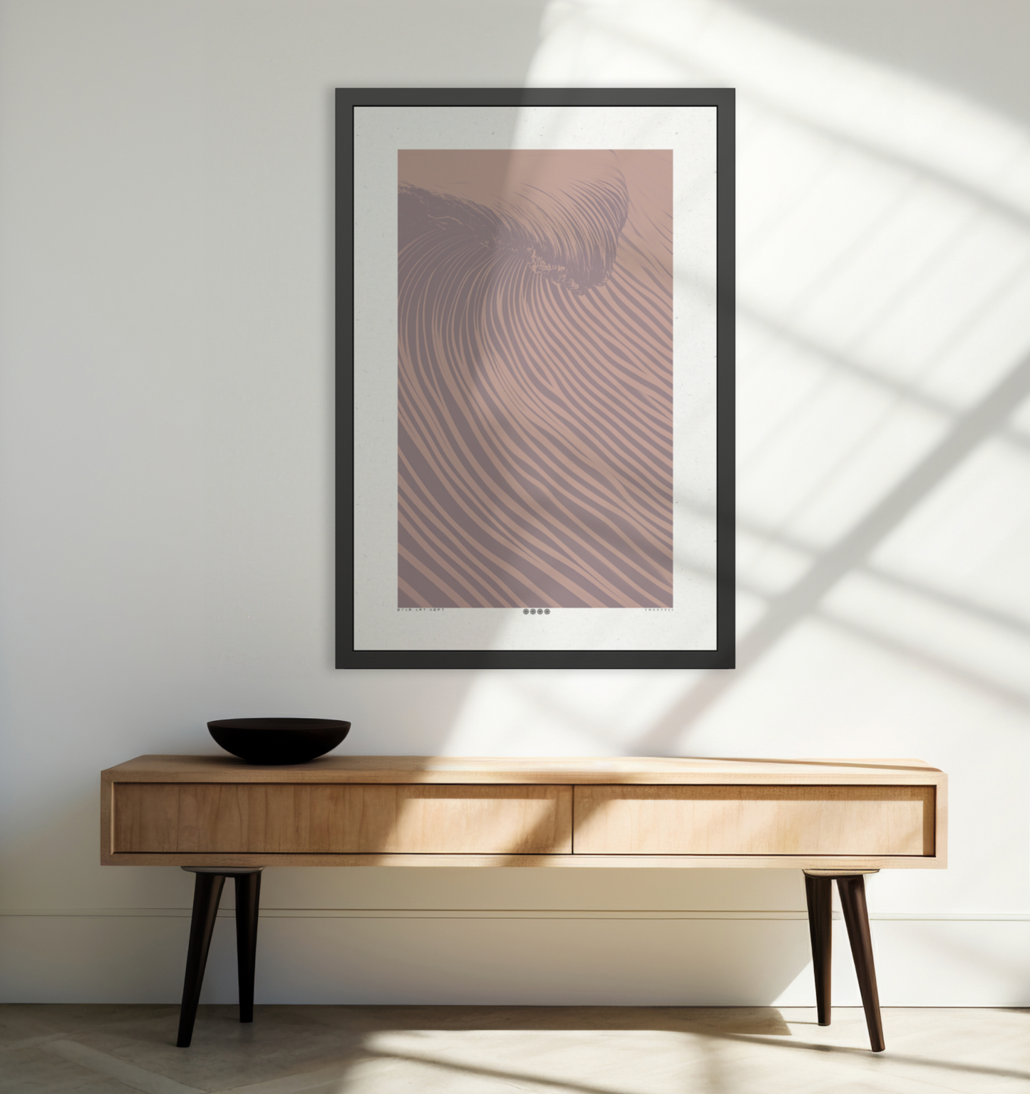 Wedge - Blush - Framed Print