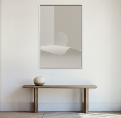 Cylinders 3 - Black - Framed Canvas