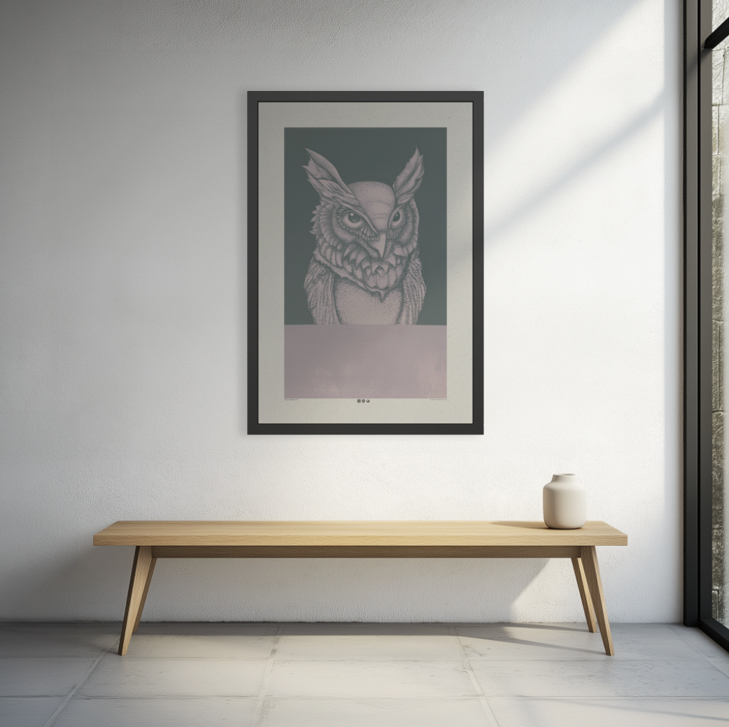 Hoo Are You - Haze - Framed Print