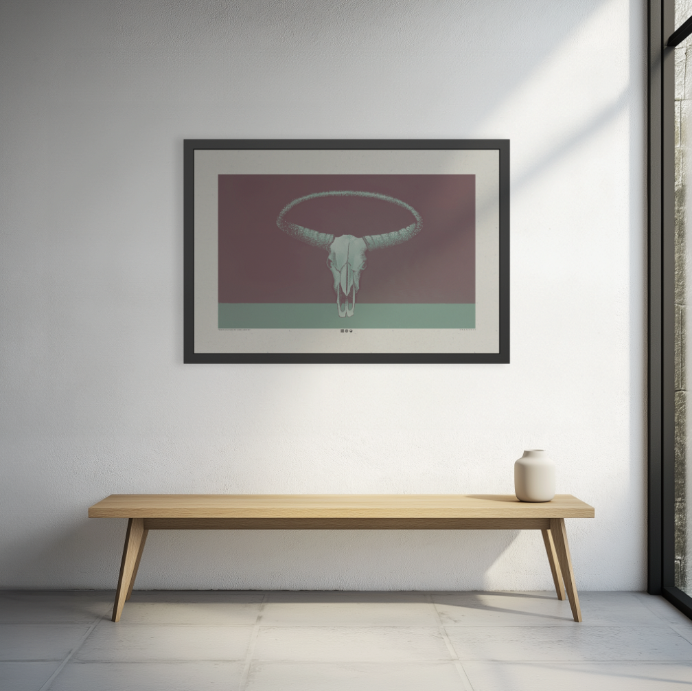 What Goes Around - Burgundy - Framed Print