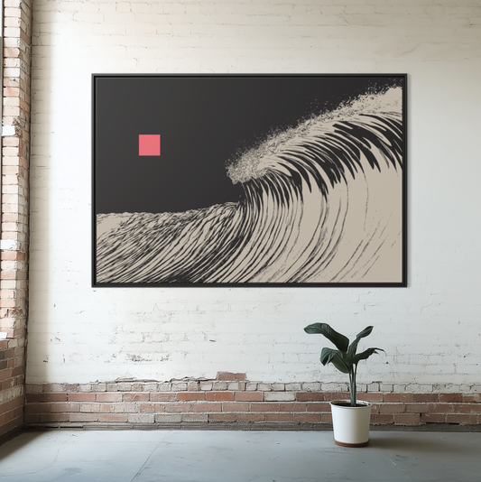Rogue 2 - Black & White - XL Framed Canvas