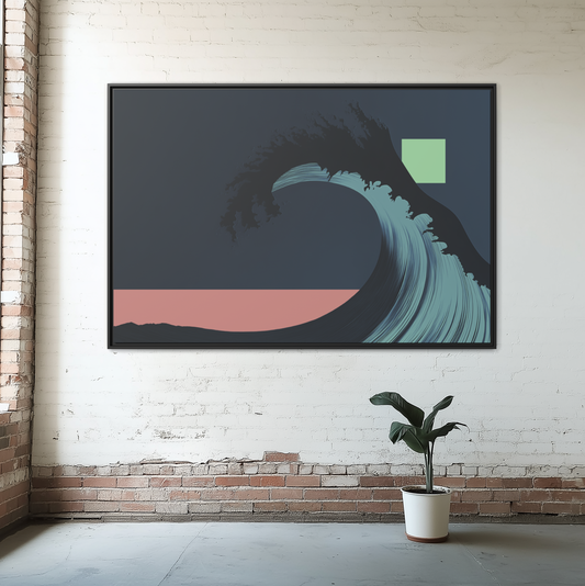 Ohara - Midnight - XL Framed Canvas